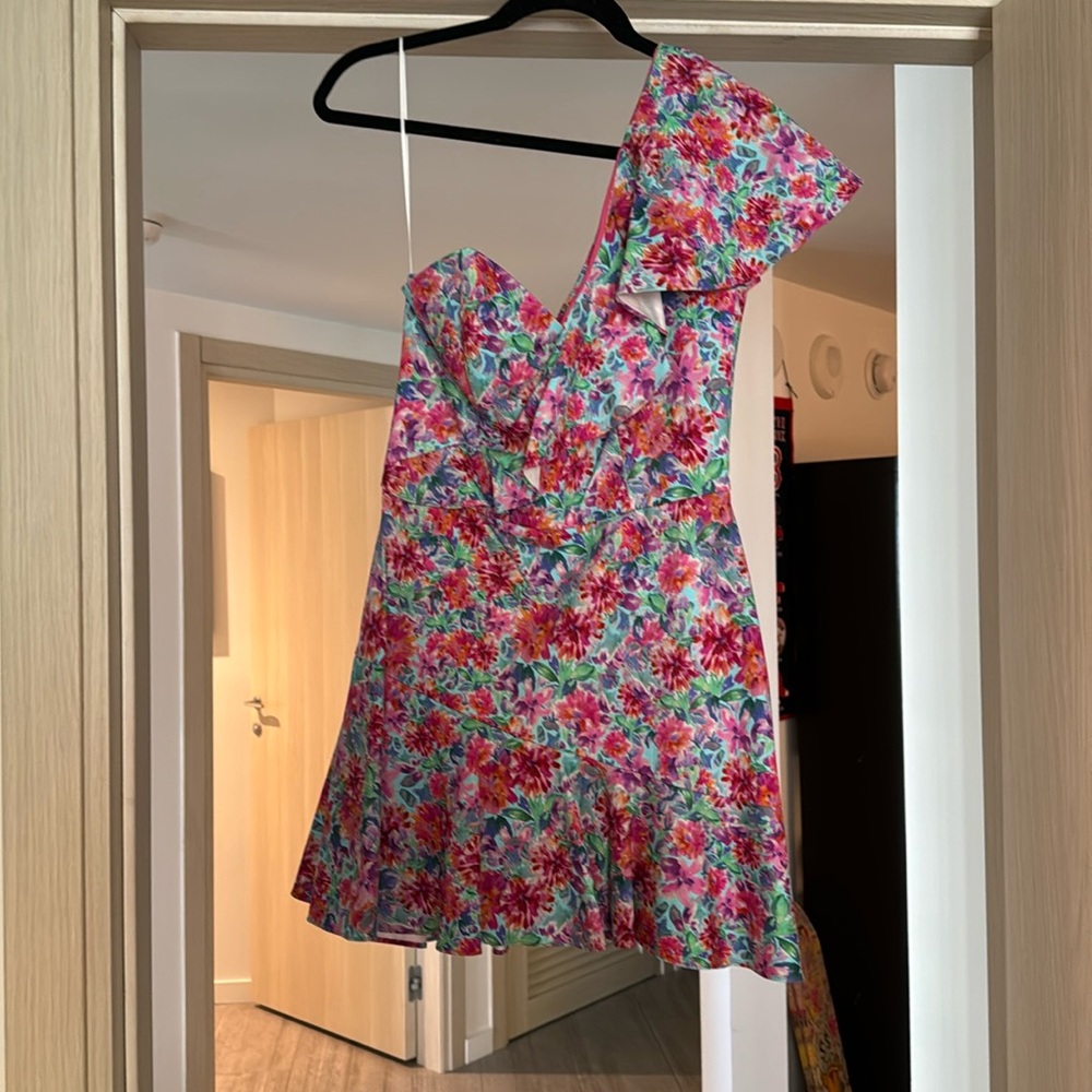 Amanda Uprichard one shoulder mini dress